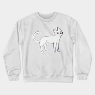 white cat watercolour Crewneck Sweatshirt